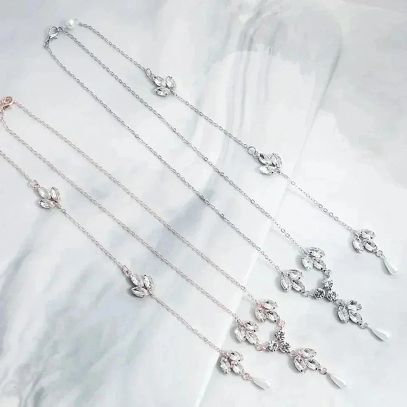 Necklace for Backless Wedding Dress & Evening Dress - Picture 1 of 7